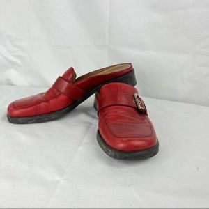 Red Naturalizer Leather Upper Slip On Loafers W/ Buckle Sz 8